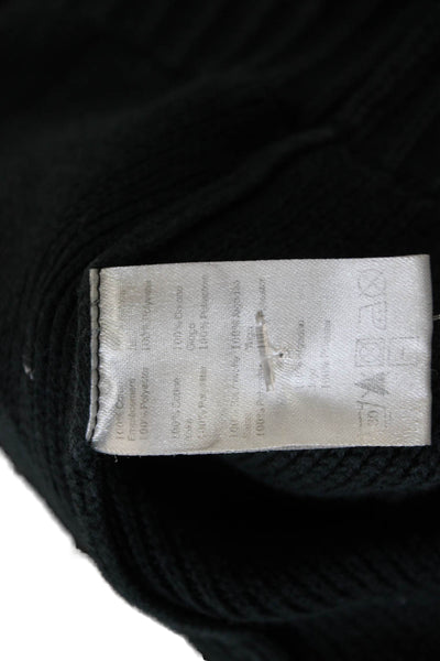 Lacoste Mens Full Zip High Neck Cotton Sweater Black Long Sleeve Size 5XL