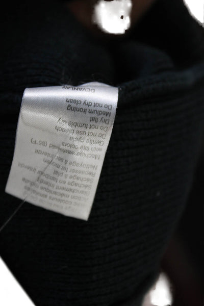 Lacoste Mens Full Zip High Neck Cotton Sweater Black Long Sleeve Size 5XL