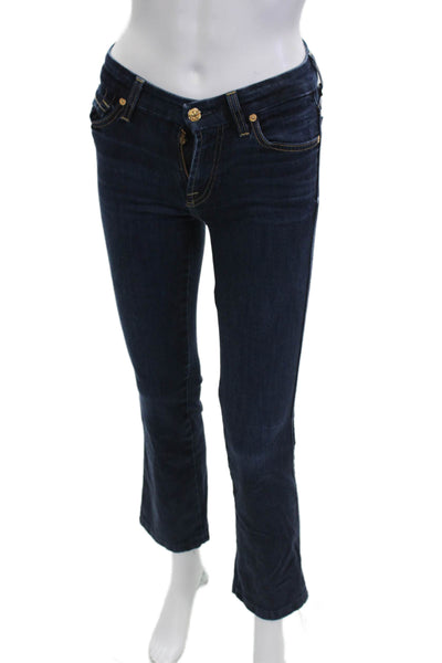 7 For All Mankind Women Bootcut Dark Blue Jeans Size 23