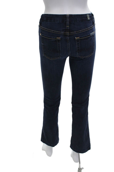 7 For All Mankind Women Bootcut Dark Blue Jeans Size 23