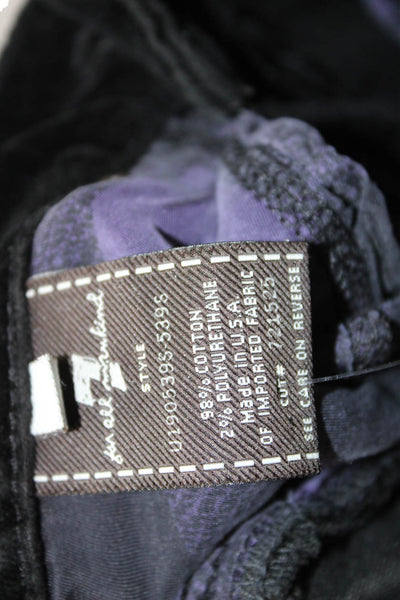 7 For All Mankind Women Black Button Pants 98% Cotton 2% Poly Size 25