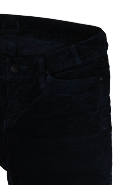 Citizens of Humanity Unisex Pants Dark Blue Polyester Blend Button Size 25