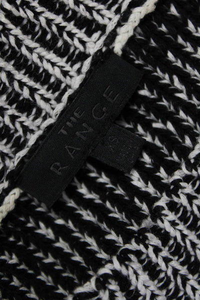 The Range Unisex Black Cotton Striped Crew Neck Pullover Sweater 90s Size XS