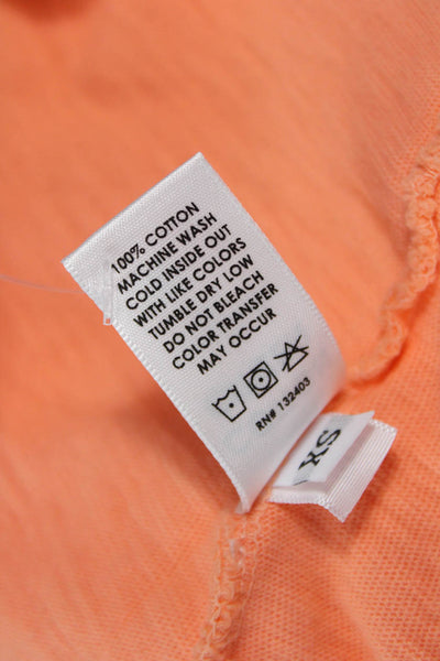 Cotton Citizen Women Cropped Orange Cotton Long Sleeve T-Shirt Size XS