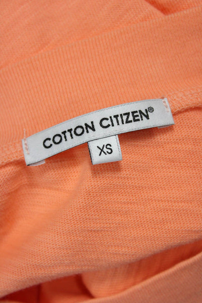 Cotton Citizen Women Cropped Orange Cotton Long Sleeve T-Shirt Size XS