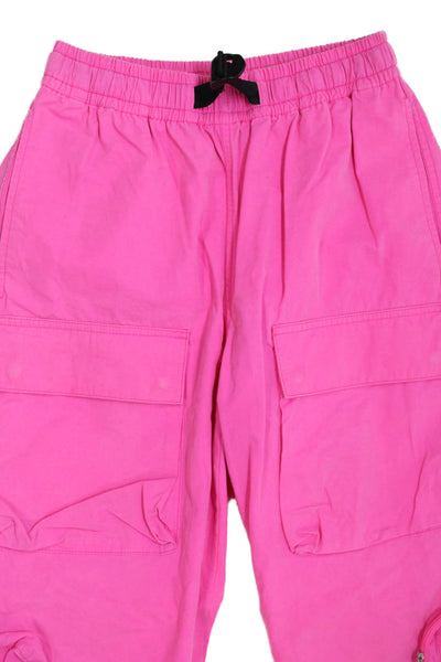 TNA Unisex Pink Cargo Jogger Pants Cotton Blend Buckle Size 2XS