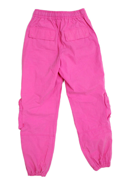 TNA Unisex Pink Cargo Jogger Pants Cotton Blend Buckle Size 2XS