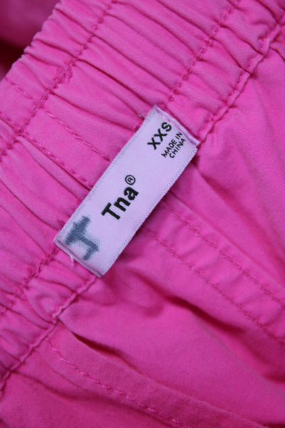 TNA Unisex Pink Cargo Jogger Pants Cotton Blend Buckle Size 2XS