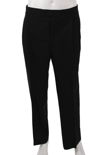 After Six Mens Tuxedo 2 Piece Black Lambswool Button Jacket Pants Size 48