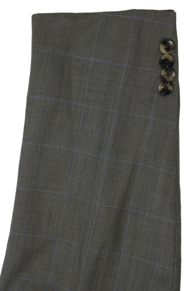 Hickey Freeman Mens Suit Jacket Gray 100% Wool Check Button Size 40