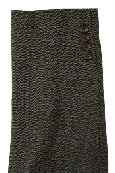 Lauren Ralph Lauren Mens Brown Herringbone Lambswool Sport Coat Size 44
