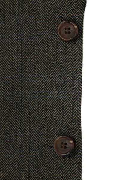 Lauren Ralph Lauren Mens Brown Herringbone Lambswool Sport Coat Size 44