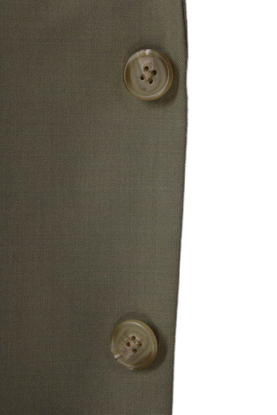 Ralph Ralph Lauren Mens Beige Wool Suit Jacket Collared Button Classic Size 50