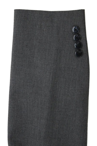 Nautica Mens Gray Solid Collared Button Suit Jacket Size 40