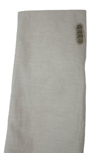 Tommy Hilfiger Mens Beige Cotton Linen Blazer Button Collared Size 40