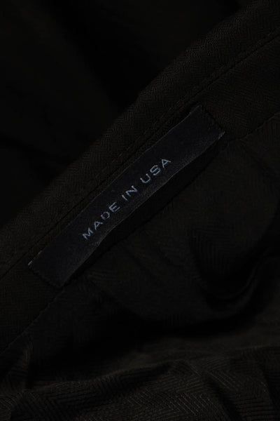 Joseph Abboud Mens 2 Piece Suit Jacket Black Wool Solid Button Size 44