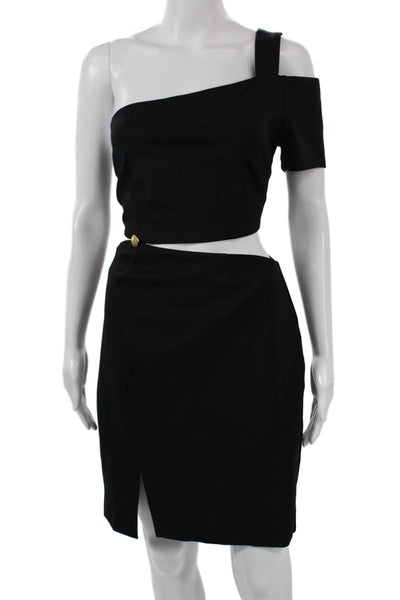 Finders Unisex Black Knee Length Short Sleeve Dress Size M
