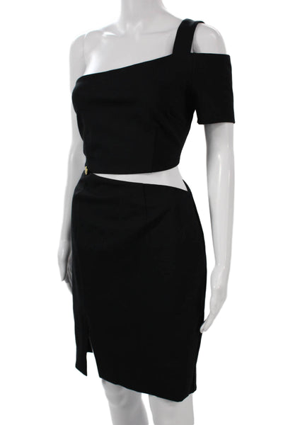 Finders Unisex Black Knee Length Short Sleeve Dress Size M