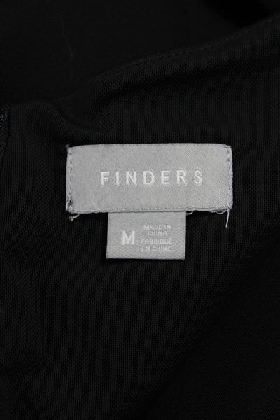 Finders Unisex Black Knee Length Short Sleeve Dress Size M