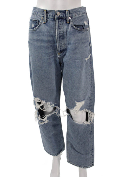 Agolde Women Boyfriend Mom High Rise Blue Jeans Size 28