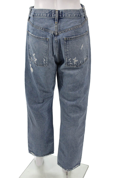 Agolde Women Boyfriend Mom High Rise Blue Jeans Size 28
