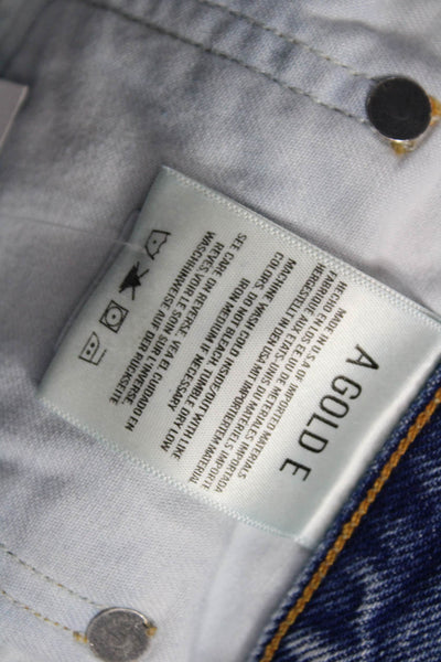 Agolde Women Boyfriend Mom High Rise Blue Jeans Size 28