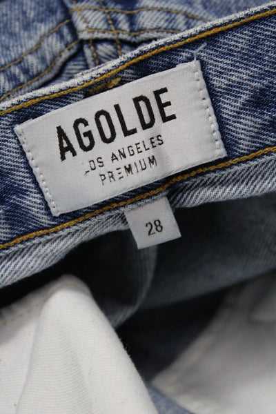 Agolde Women Boyfriend Mom High Rise Blue Jeans Size 28