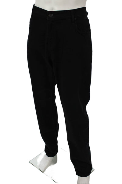 7 For All Mankind Mens Black Jeans Button Fly 34 Inseam Size 40