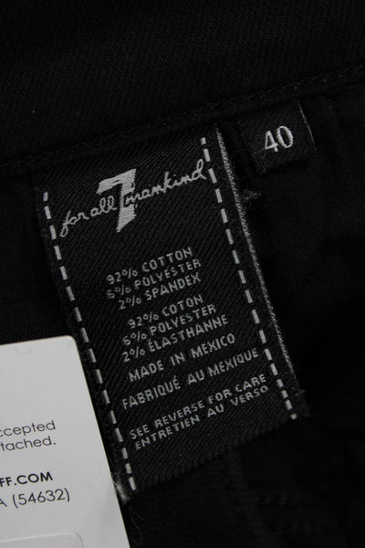 7 For All Mankind Mens Black Jeans Button Fly 34 Inseam Size 40