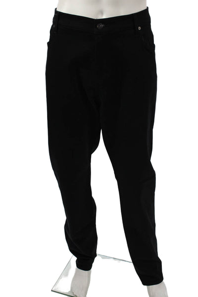 7 For All Mankind Men Black Classic Pants Big Tall Size 40