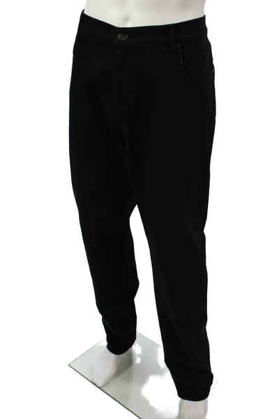 7 For All Mankind Men Black Classic Pants Big Tall Size 40