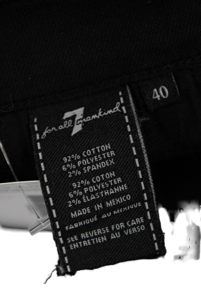 7 For All Mankind Men Black Classic Pants Big Tall Size 40