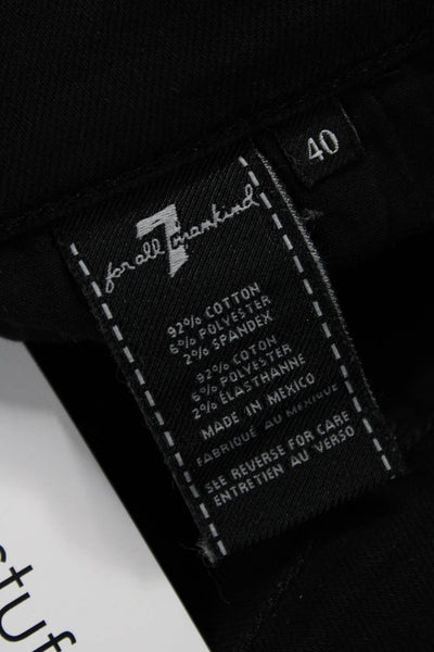 7 For All Mankind Mens Straight Black Jeans Big & Tall Size 40