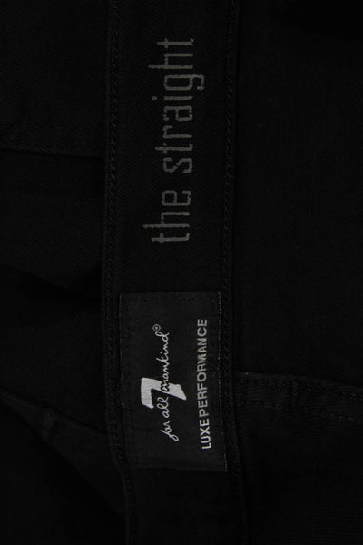 7 For All Mankind Mens Straight Black Jeans Big & Tall Size 40