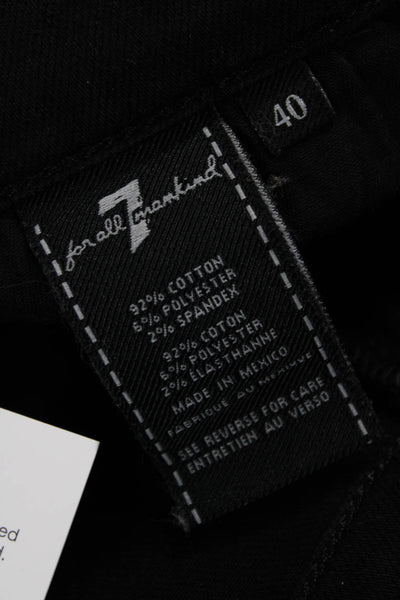 7 For All Mankind Mens Black Button Fly Pants Big & Tall Size 40