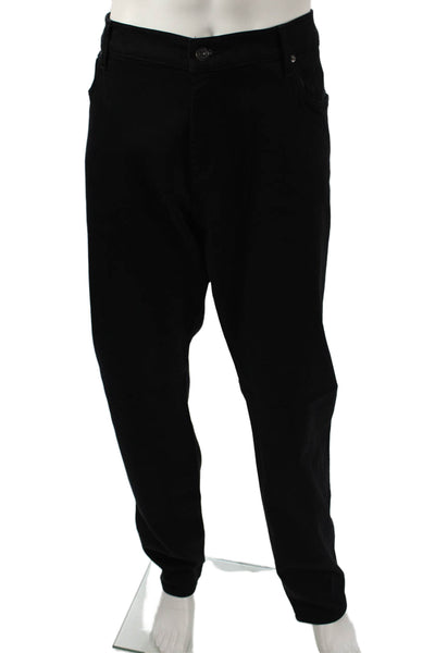 7 For All Mankind Mens Straight Jeans Black Big Tall Size 40