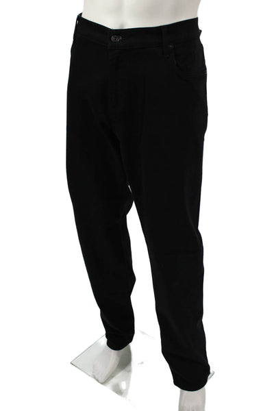 7 For All Mankind Mens Straight Jeans Black Big Tall Size 40