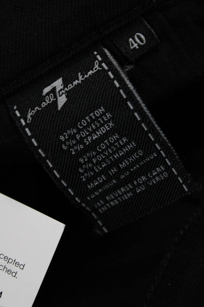 7 For All Mankind Mens Straight Jeans Black Big Tall Size 40
