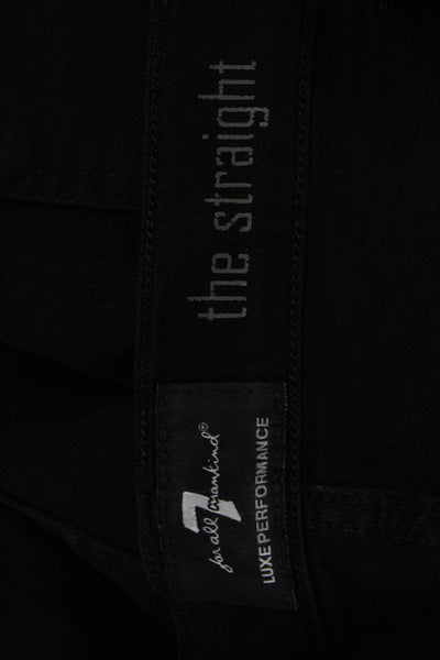 7 For All Mankind Mens Straight Jeans Black Big Tall Size 40