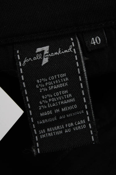 7 For All Mankind Mens Black Designer Jeans Big Tall Size 40