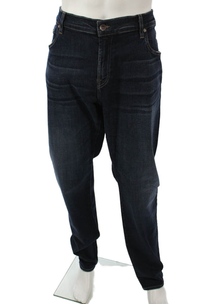 7 For All Mankind Mens Straight Dark Blue Jeans Size 40