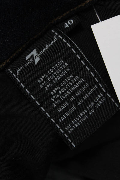 7 For All Mankind Mens Straight Dark Blue Jeans Size 40