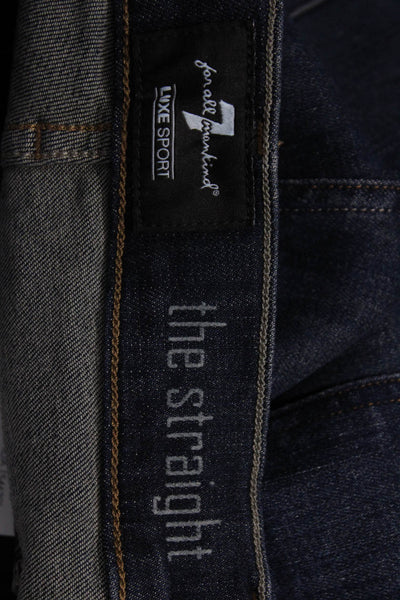 7 For All Mankind Mens Straight Dark Blue Jeans Size 40