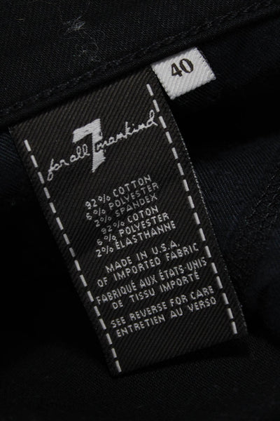 7 For All Mankind Mens Jeans Black Button Fly Big & Tall Size 40
