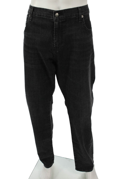 7 For All Mankind Mens Straight Tapered Black Jeans Size 40