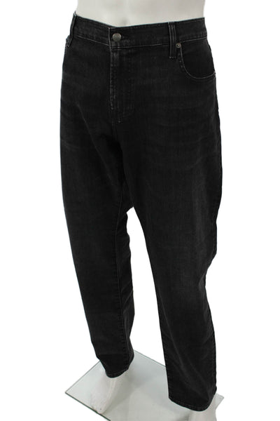 7 For All Mankind Mens Straight Tapered Black Jeans Size 40