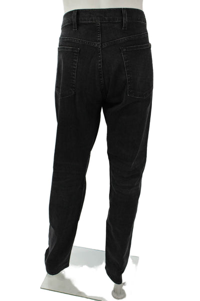 7 For All Mankind Mens Straight Tapered Black Jeans Size 40