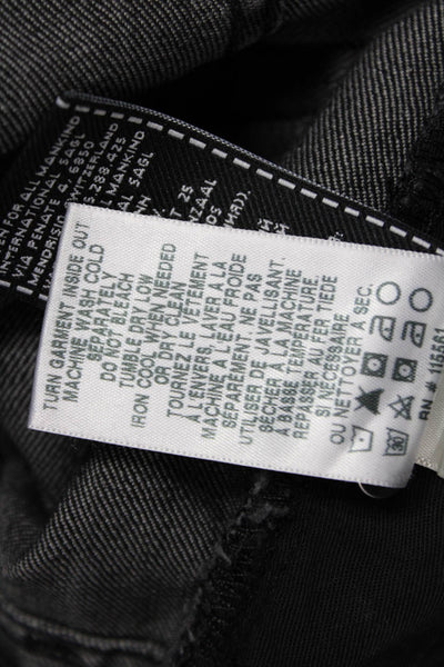 7 For All Mankind Mens Straight Tapered Black Jeans Size 40