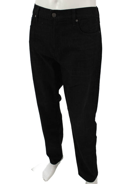 7 For All Mankind Mens Black Straight Tapered Jeans Size 38