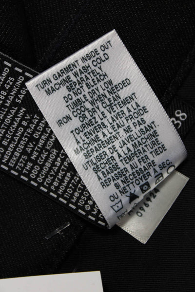 7 For All Mankind Mens Black Straight Tapered Jeans Size 38